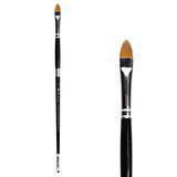 Trekell Golden Taklon #10 Cat's Tongue Brush -  Long Handle