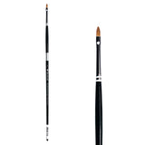 Trekell Golden Taklon #2 Cat's Tongue Brush -  Long Handle