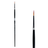 Trekell Golden Taklon  #4 Round Brush -  Long Handle