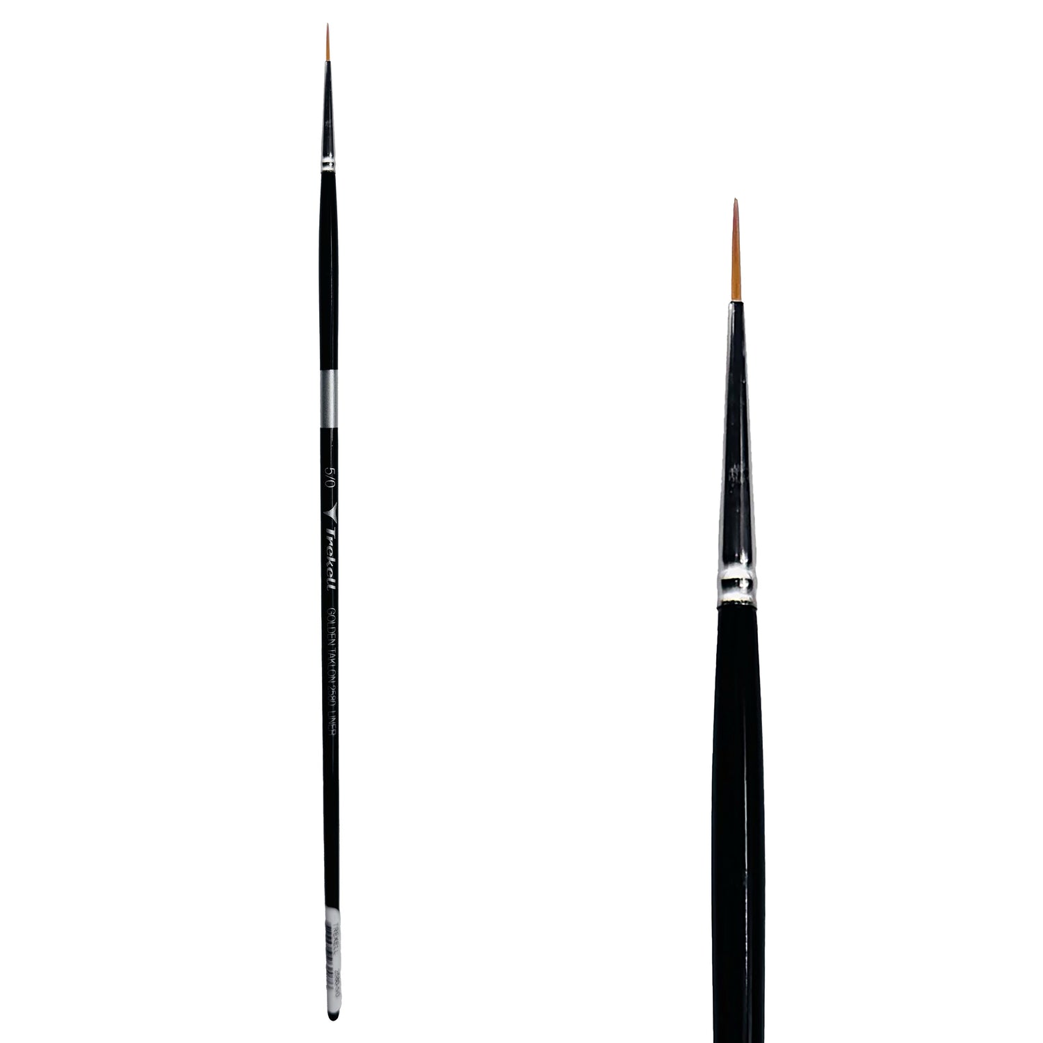 Trekell Golden Taklon #5/0 Liner Brush -  Long Handle