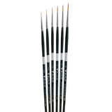 Trekell Golden Taklon Complete Liner Brush Set - Long Handle