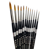 Trekell Golden Taklon Complete Round Brush Set - Short Handle