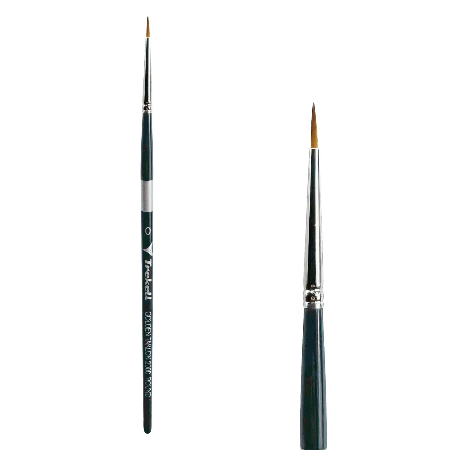 Trekell Golden Taklon #0 Round Brush -  Short Handle