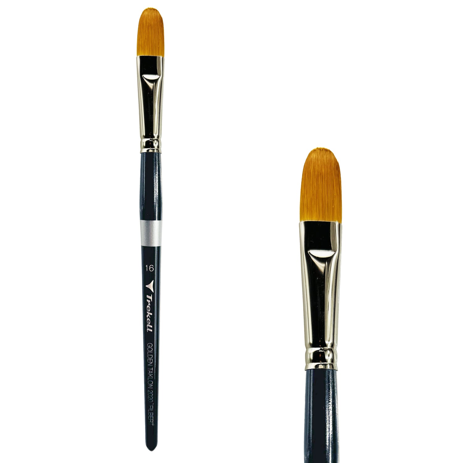 Trekell Golden Taklon #16 Filbert Brush -  Short Handle