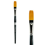 Trekell Golden Taklon #16 Flat Brush -  Short Handle