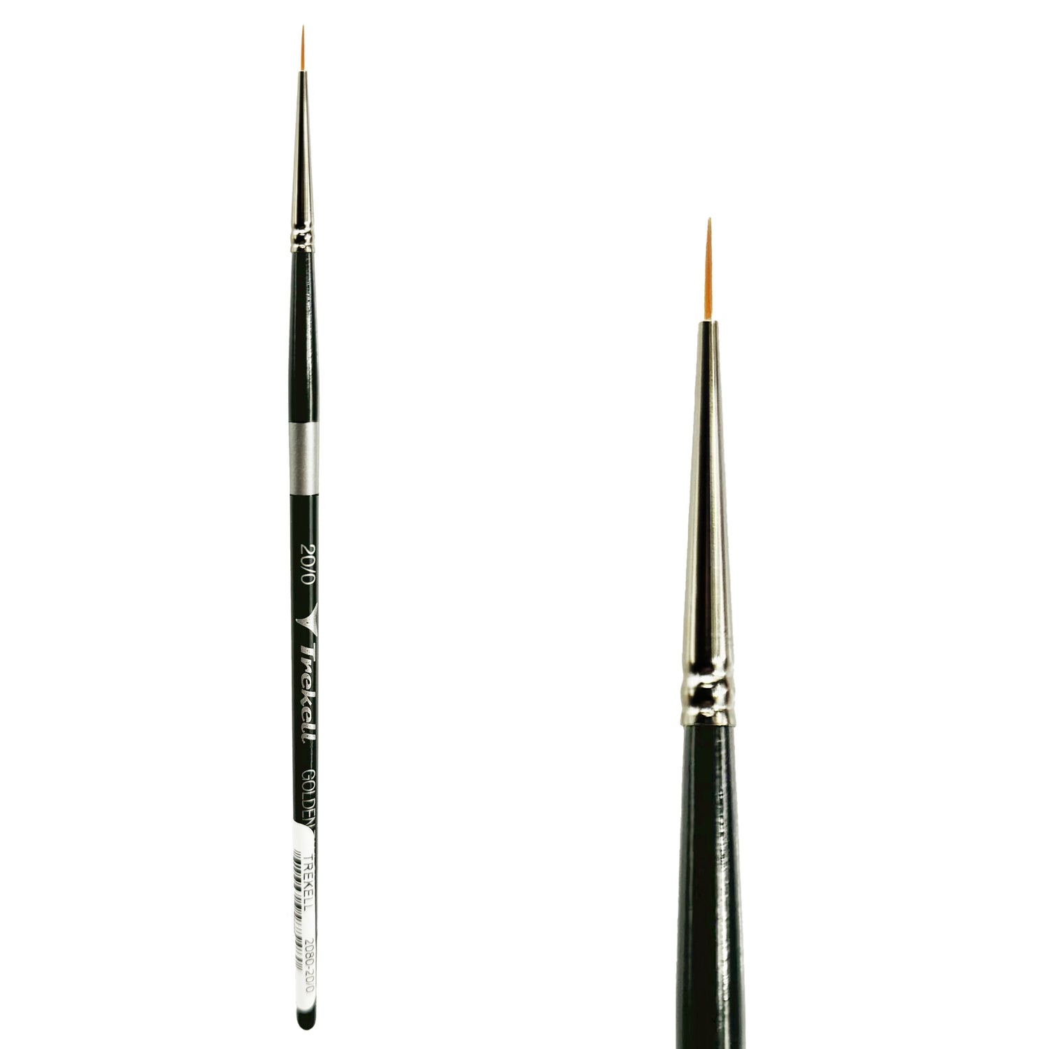 Trekell Golden Taklon #20/0 Liner Brush -  Short Handle