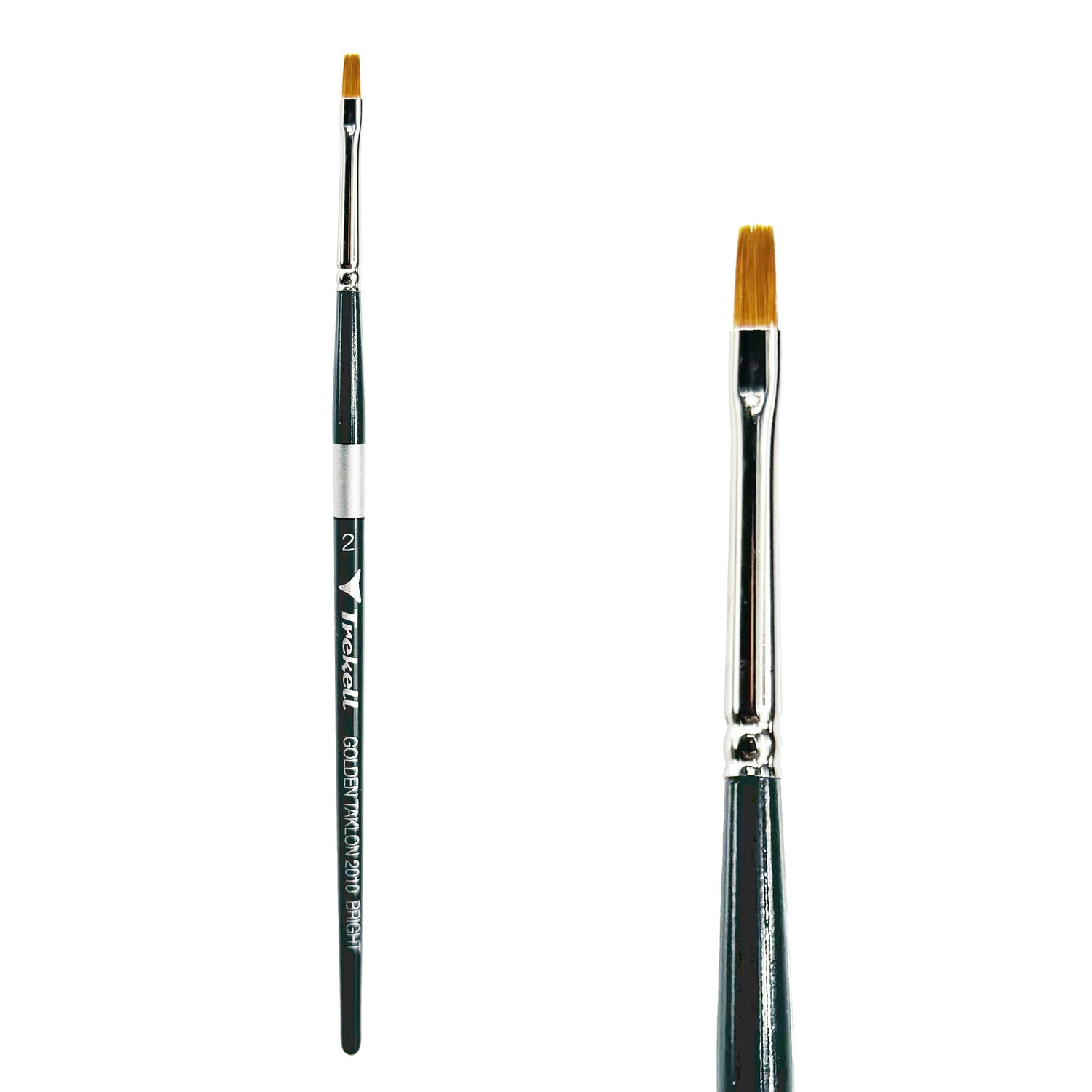 Trekell Golden Taklon #2 Bright Brush -  Short Handle
