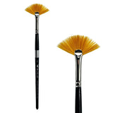 Trekell Golden Taklon #2 Fan Brush -  Short Handle