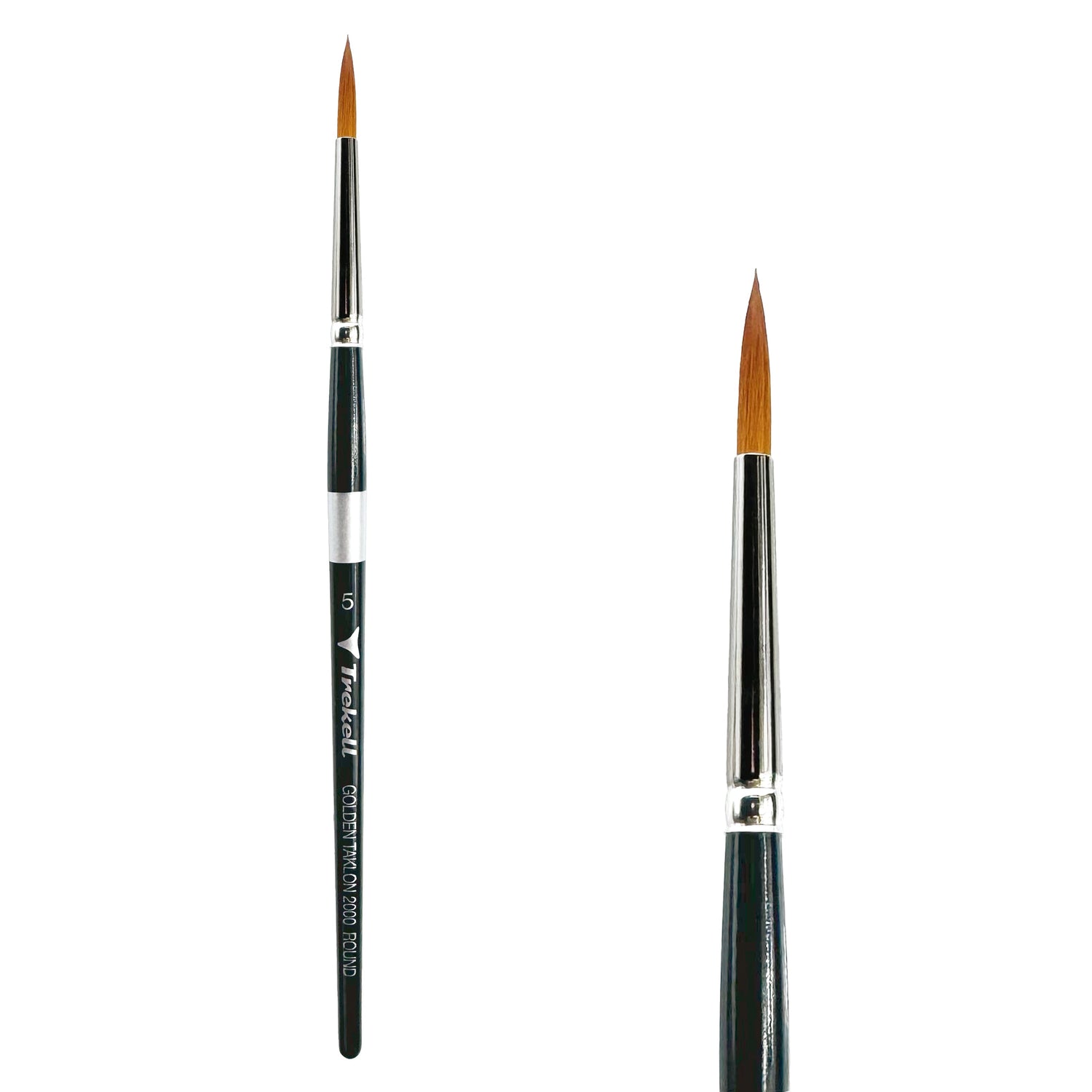Trekell Golden Taklon #5 Round Brush -  Short Handle