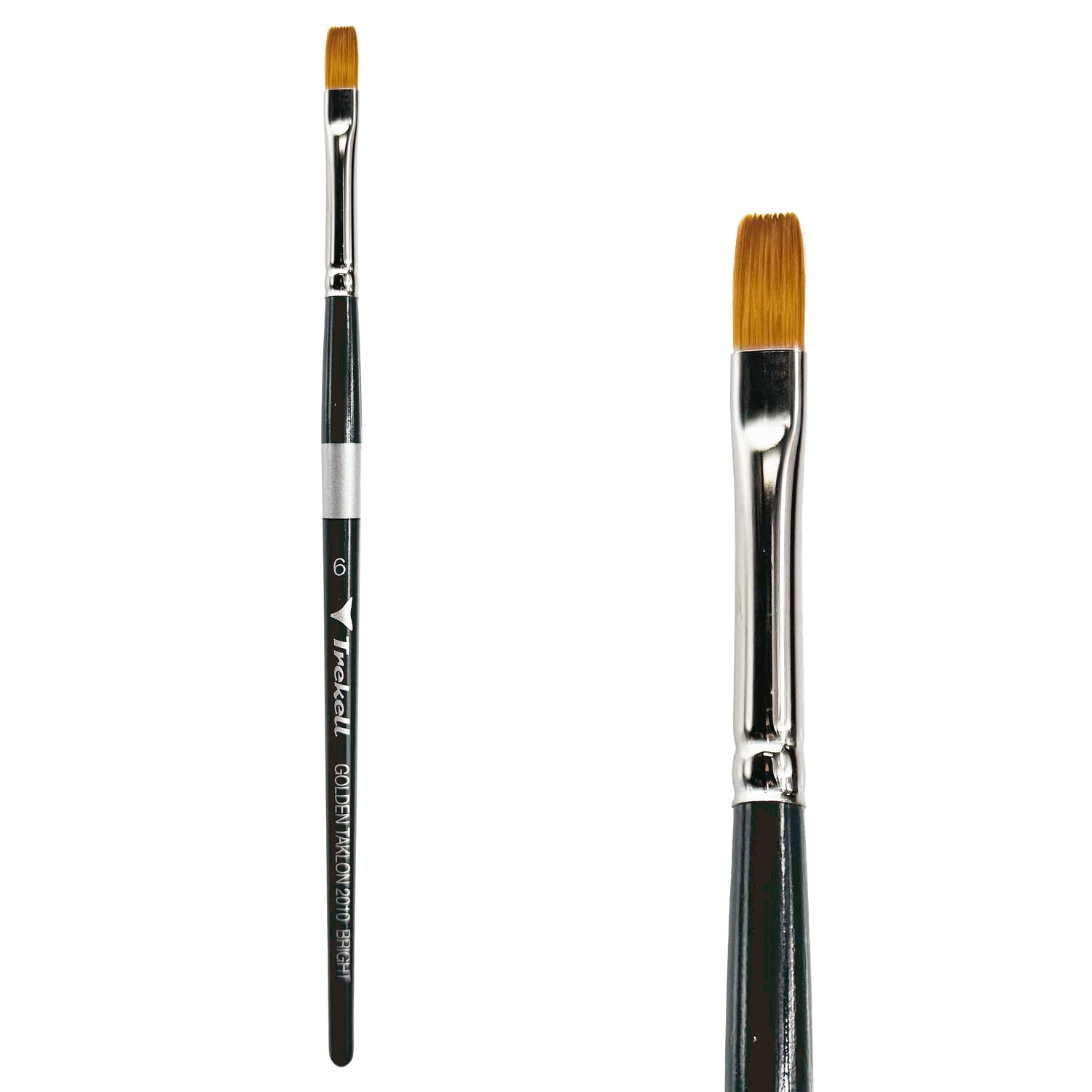 Trekell Golden Taklon #6 Bright Brush -  Short Handle
