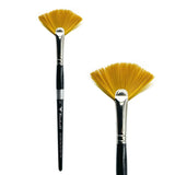 Trekell Golden Taklon #6 Fan Brush -  Short Handle