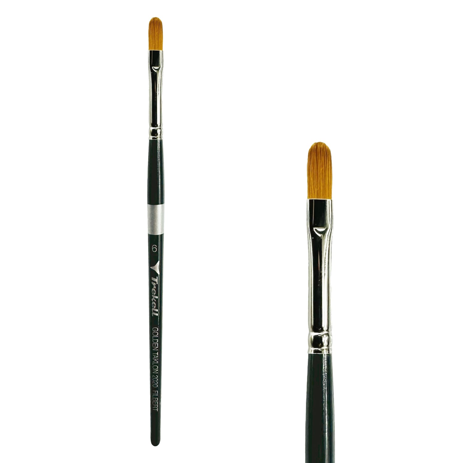 Trekell Golden Taklon #6 Filbert Brush -  Short Handle