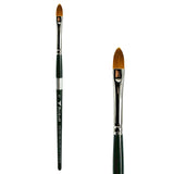 Trekell Golden Taklon #8 Cat's Tongue Brush -  Short Handle