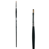 Trekell Legion #0 Flat Brush - Long Handle