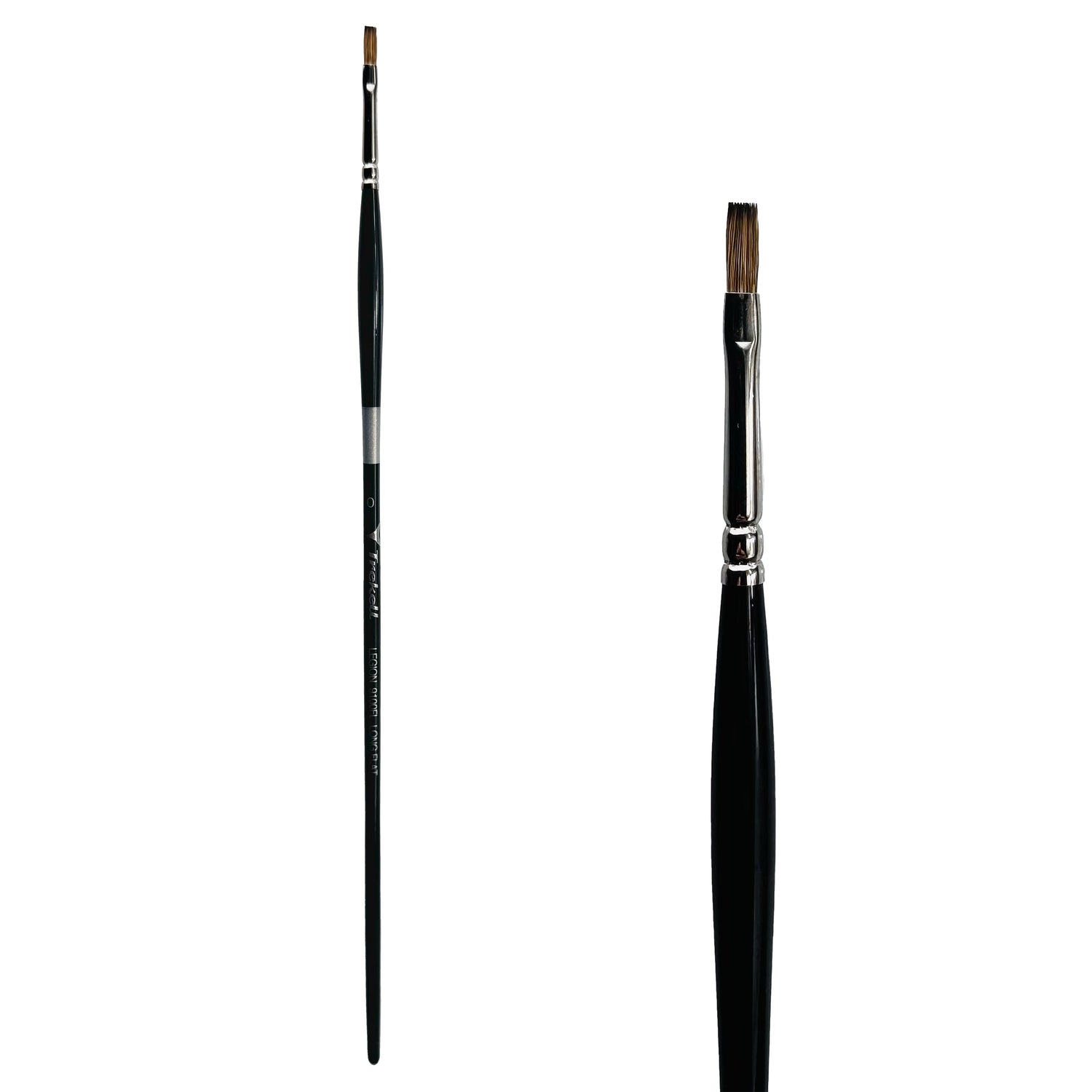 Trekell Legion #0 Long Flat Brush - Long Handle
