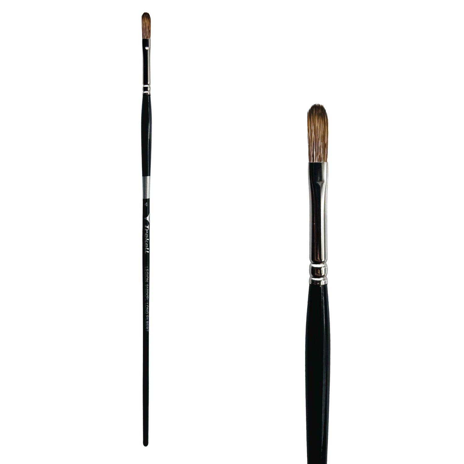 Trekell Legion #4 Long Filbert Brush - Long Handle