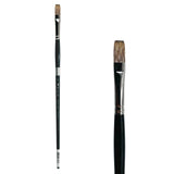 Trekell Legion #8 Long Flat Brush - Long Handle