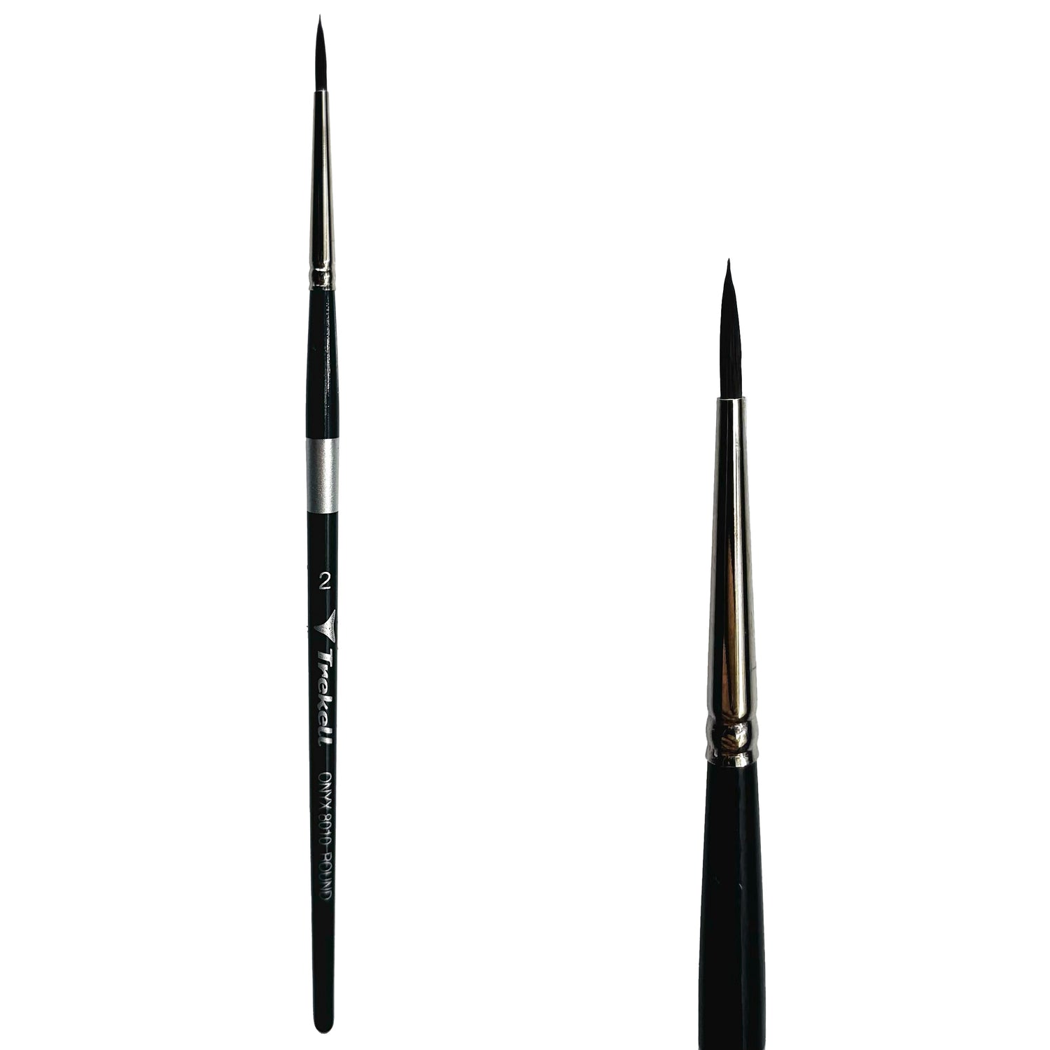 Trekell Onyx #2 Round Brush - Short Handle