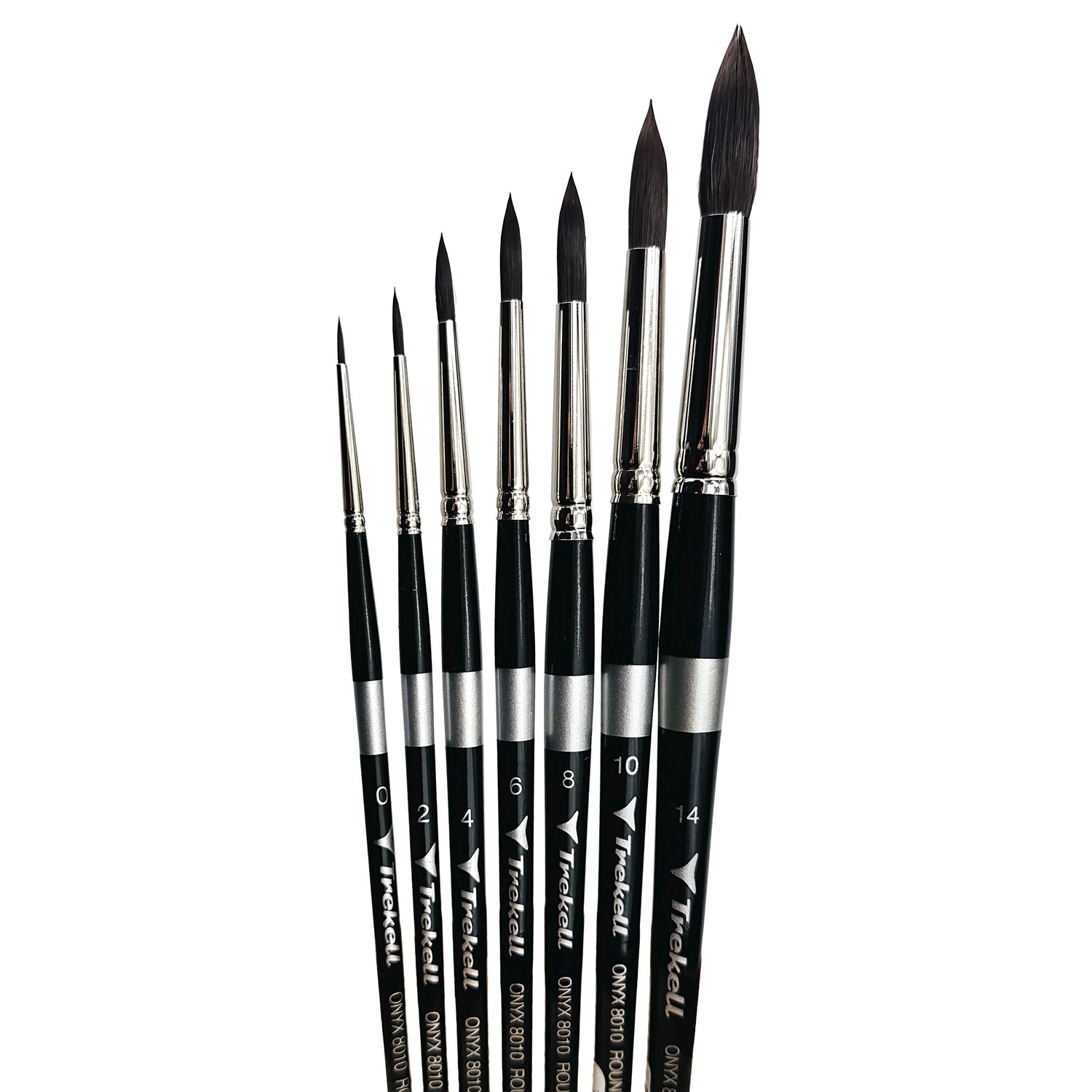 Trekell Onyx Complete Round Brush Set - Short Handle