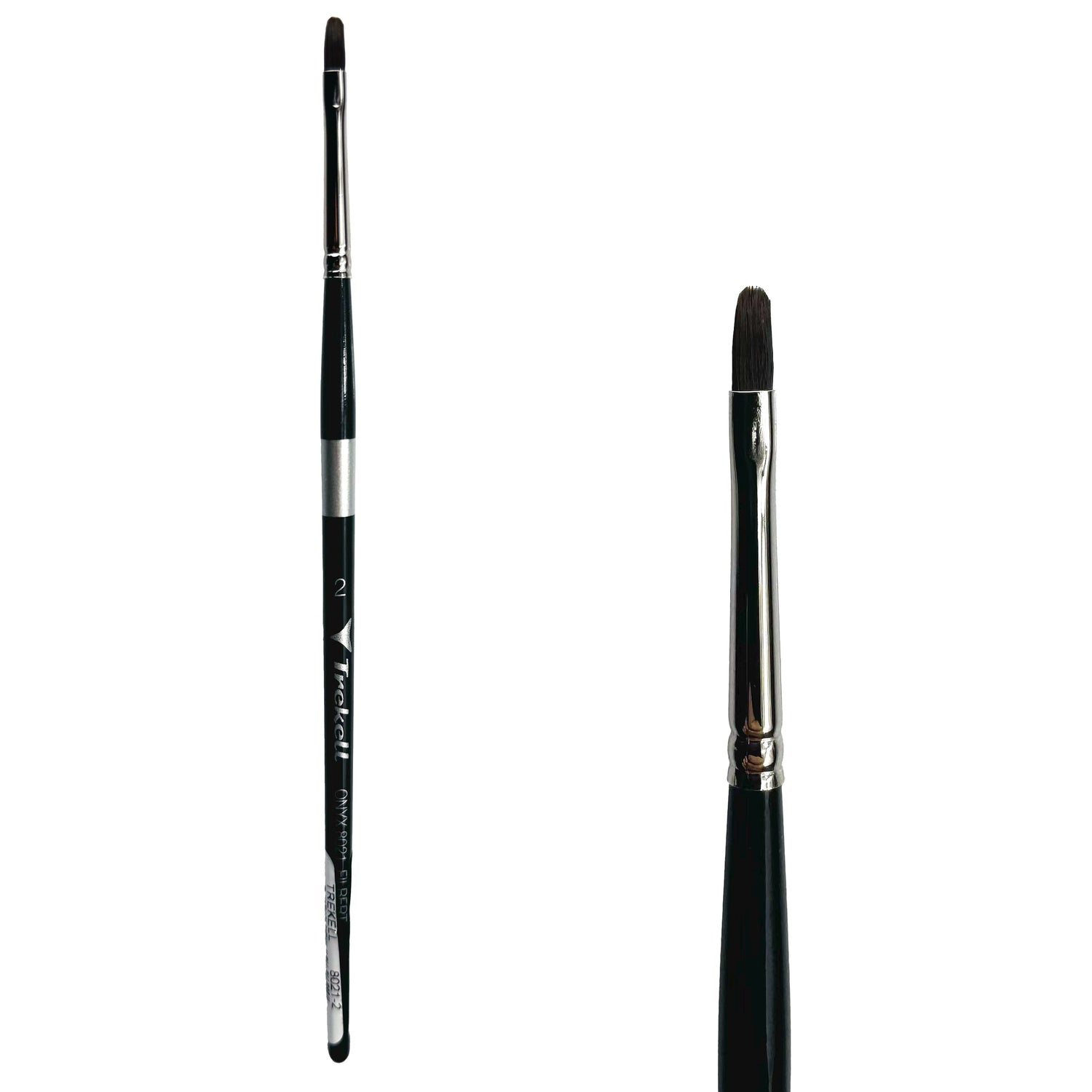 Trekell Onyx #2 Filbert Brush - Short Handle