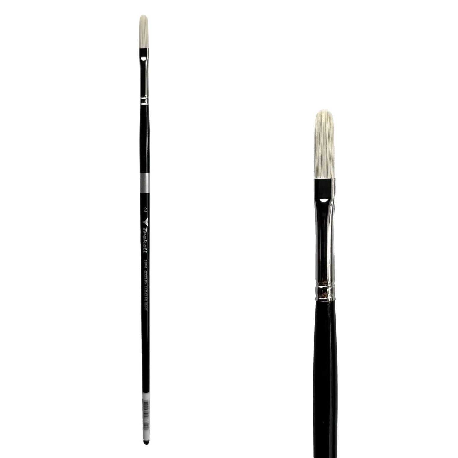 Trekell Opal #2 Long Filbert Brush - Long Handle