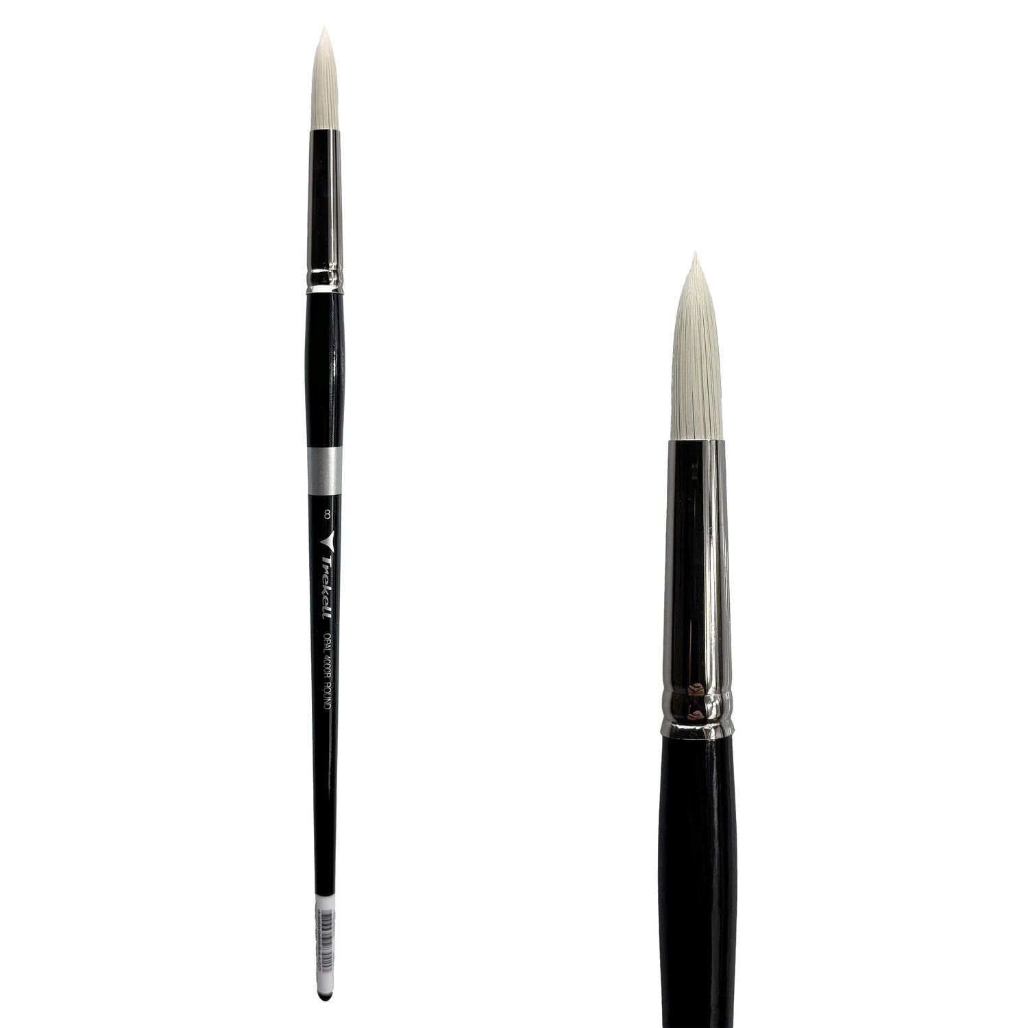 Trekell Opal #8 Round Brush - Long Handle