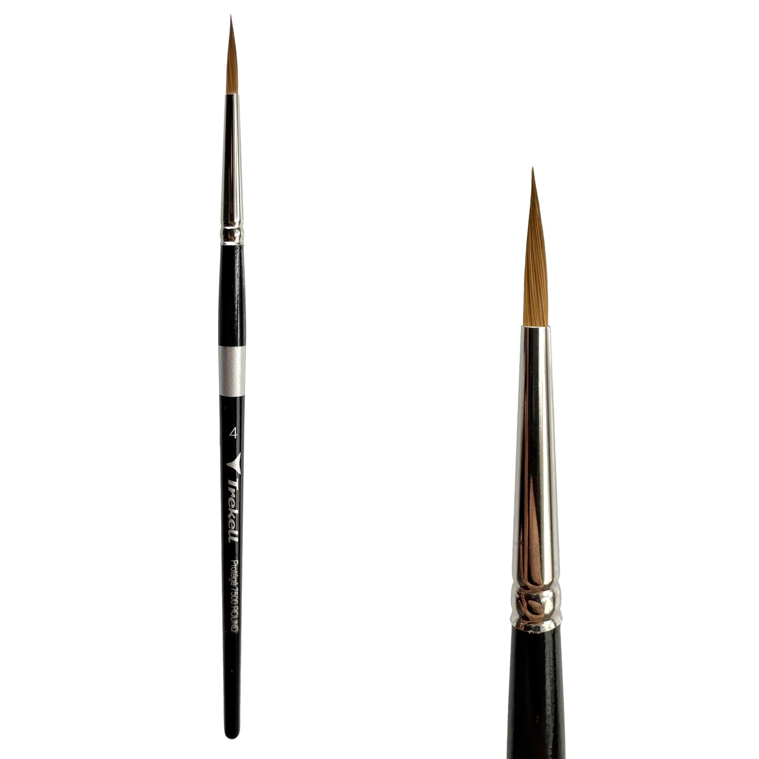 Trekell Protégé #4 Round Brush - Short Handle