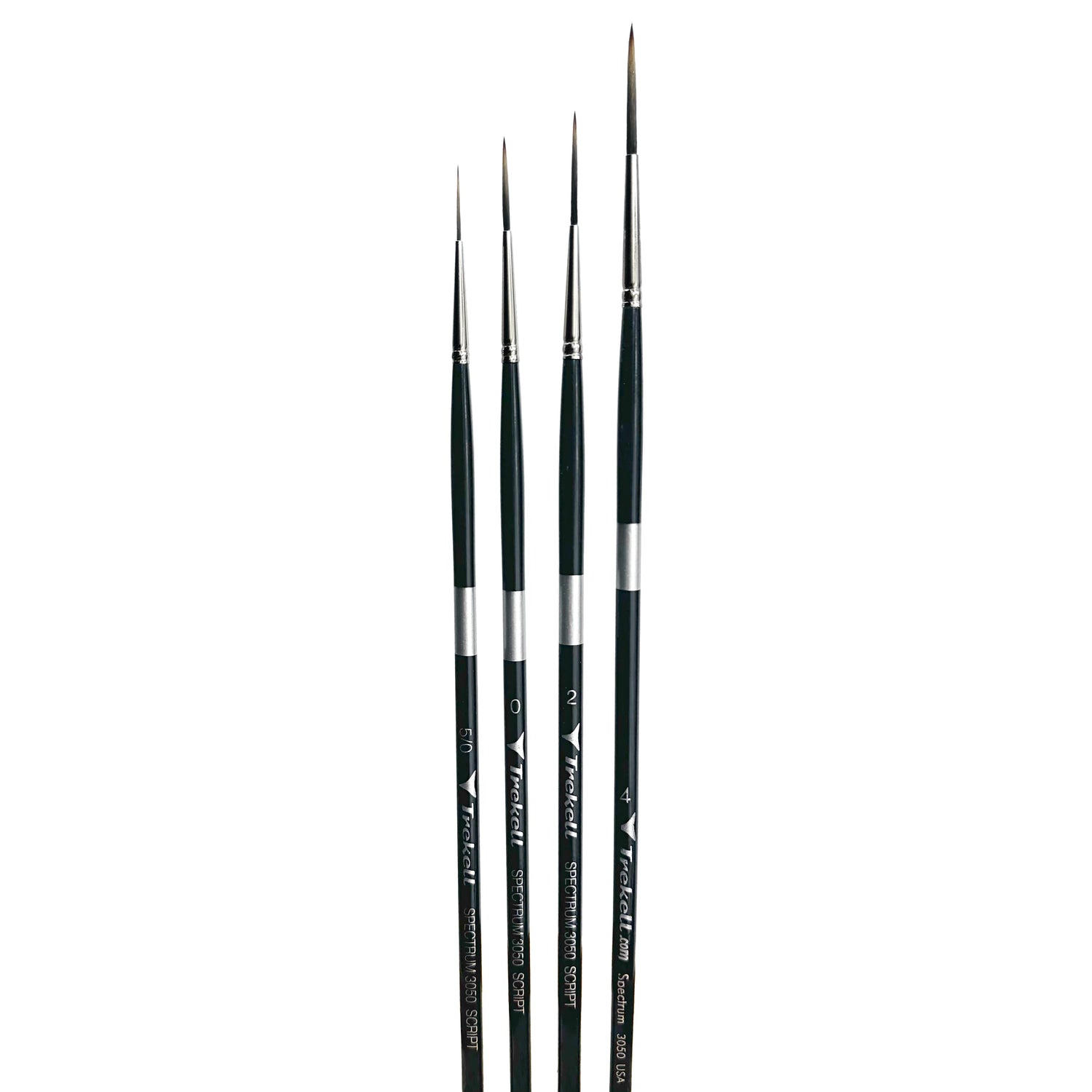 Trekell Spectrum Complete Script/Rigger Brush Set - Long Handle