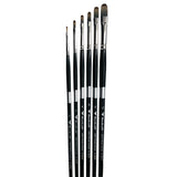 Trekell Spectrum Complete Filbert Brush Set - Long Handle