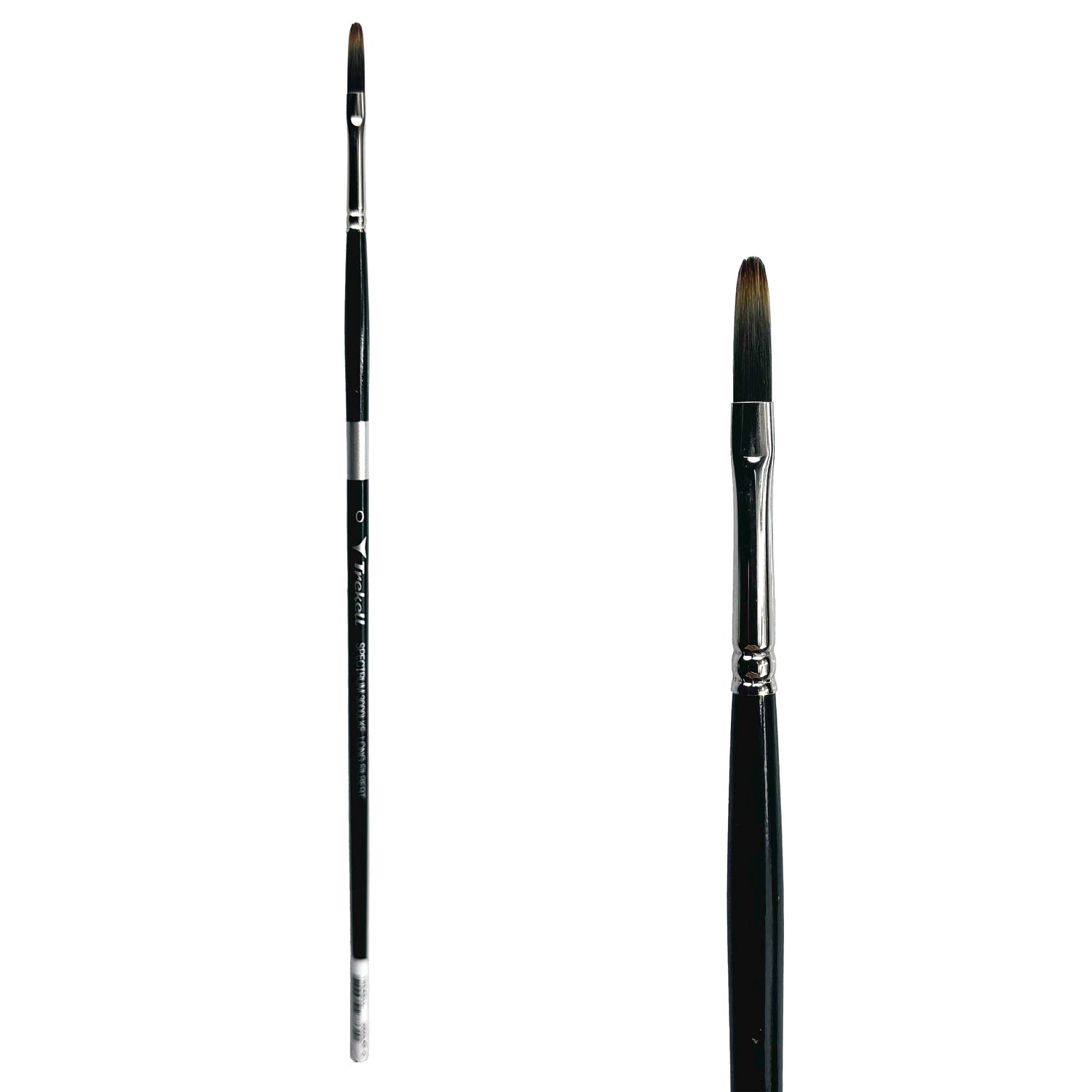 Trekell Spectrum #0 Long Filbert Brush - Long Handle