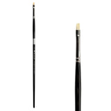 Trekell Hog Bristle Long Handle Artist Brush - Size #0 Bright