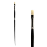 Trekell Hog Bristle Long Handle Artist Brush - Size #2 Flat