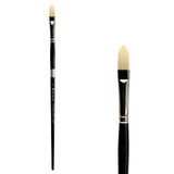 Trekell Hog Bristle Long Handle Artist Brush - Size #4 Filbert