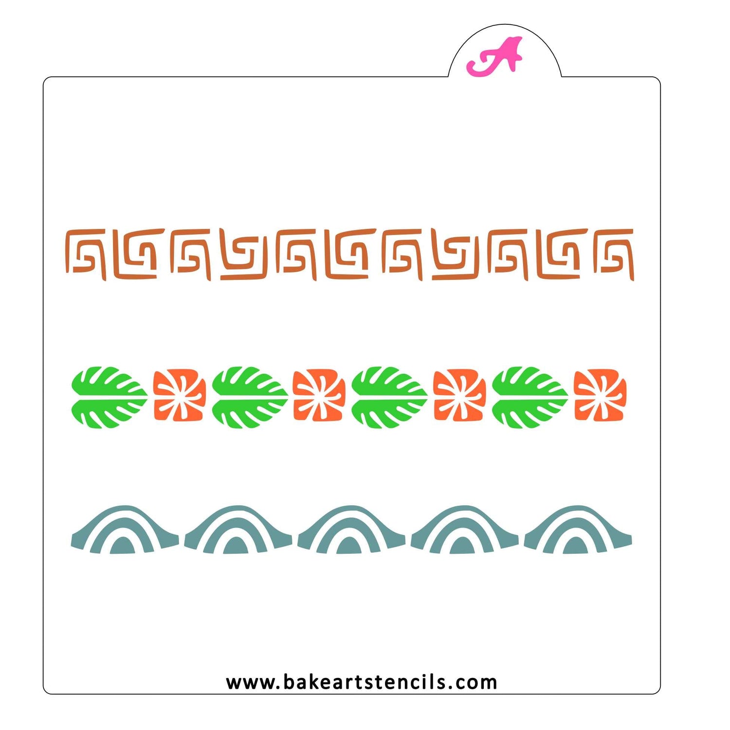 Bands of Tiki Stencil