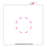 Triple Dots Border Cookie Stencil