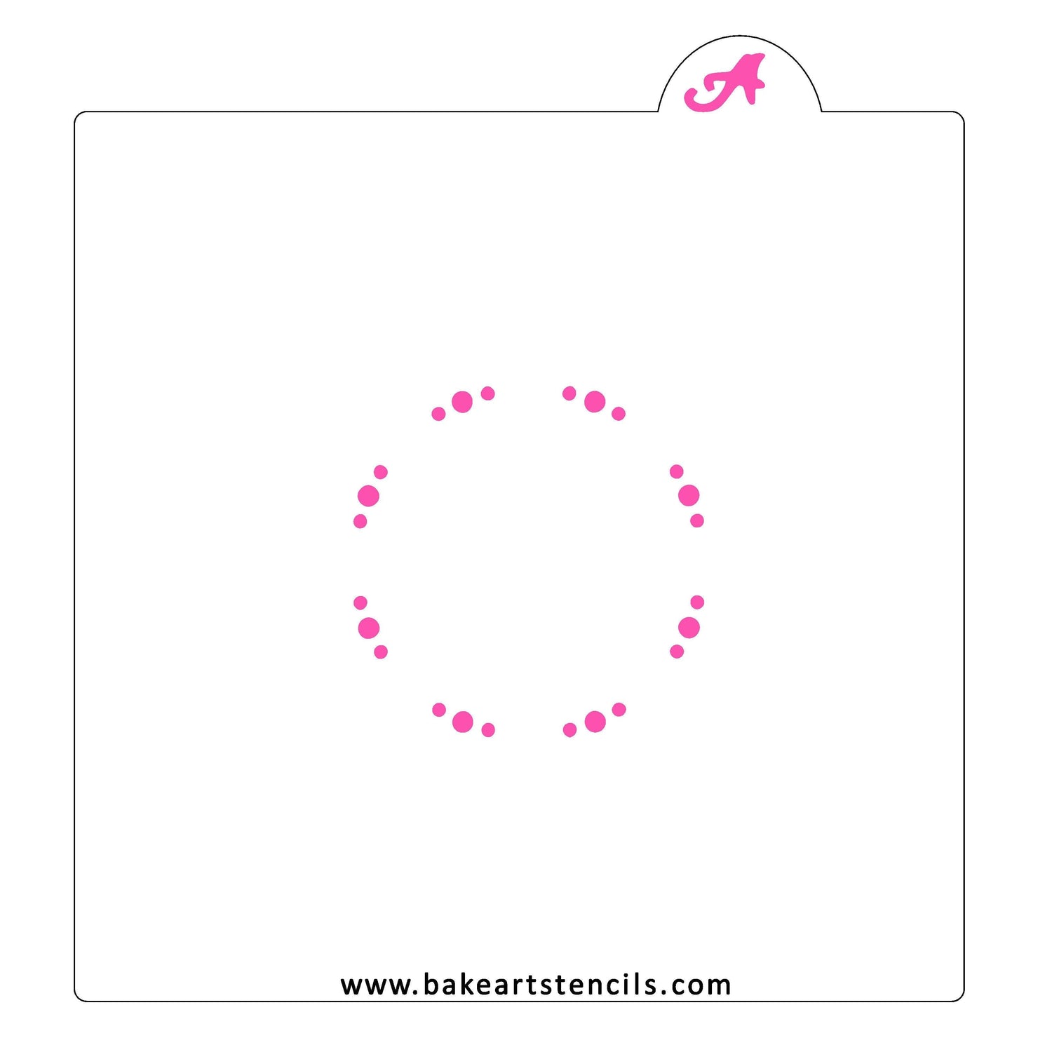 Triple Dots Border Cookie Stencil