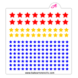 Triple Star Sprinkles Stencil