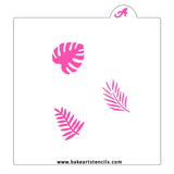 Tropical Leaf Trio Oreo Stencil