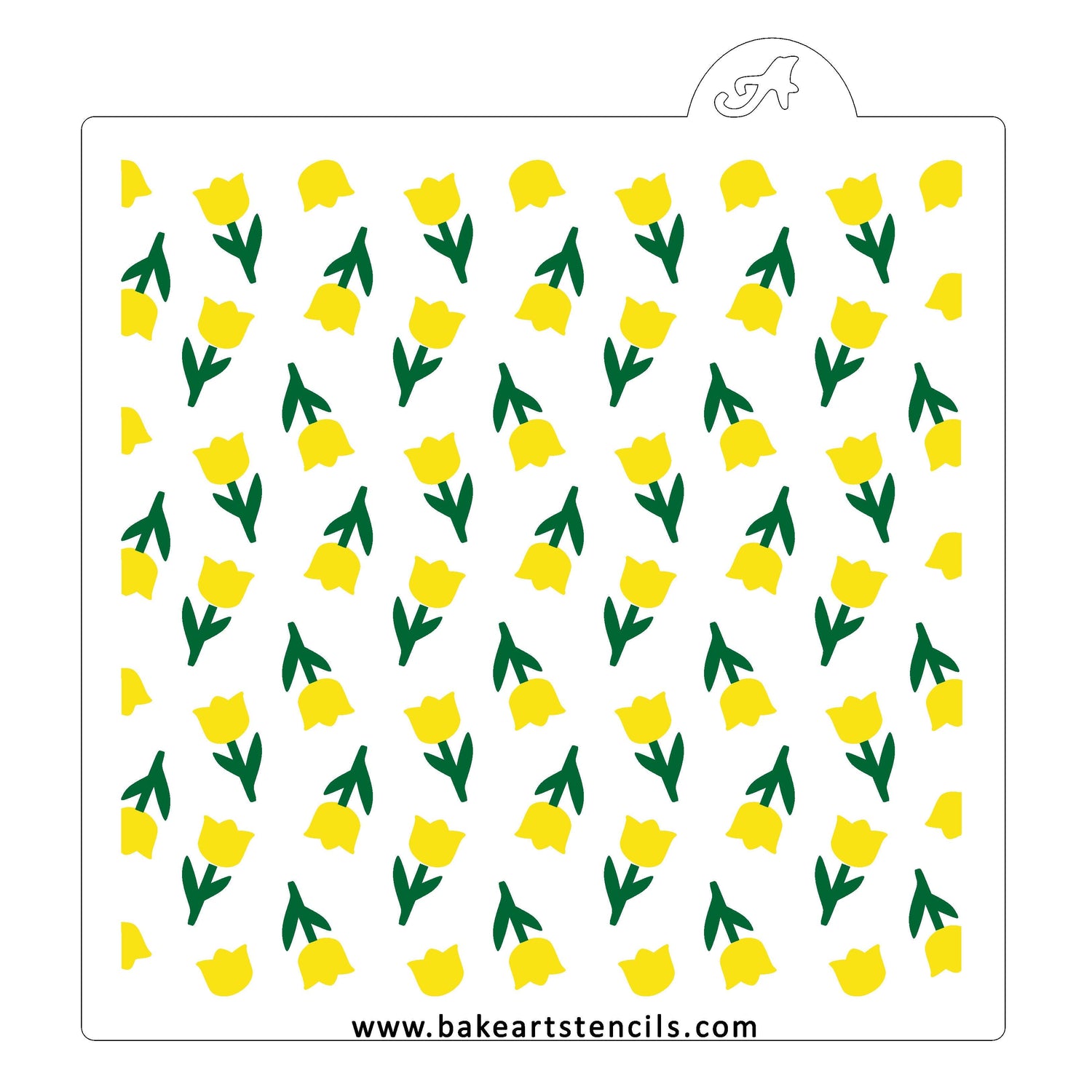 Tulips Flower Pattern Stencil Set