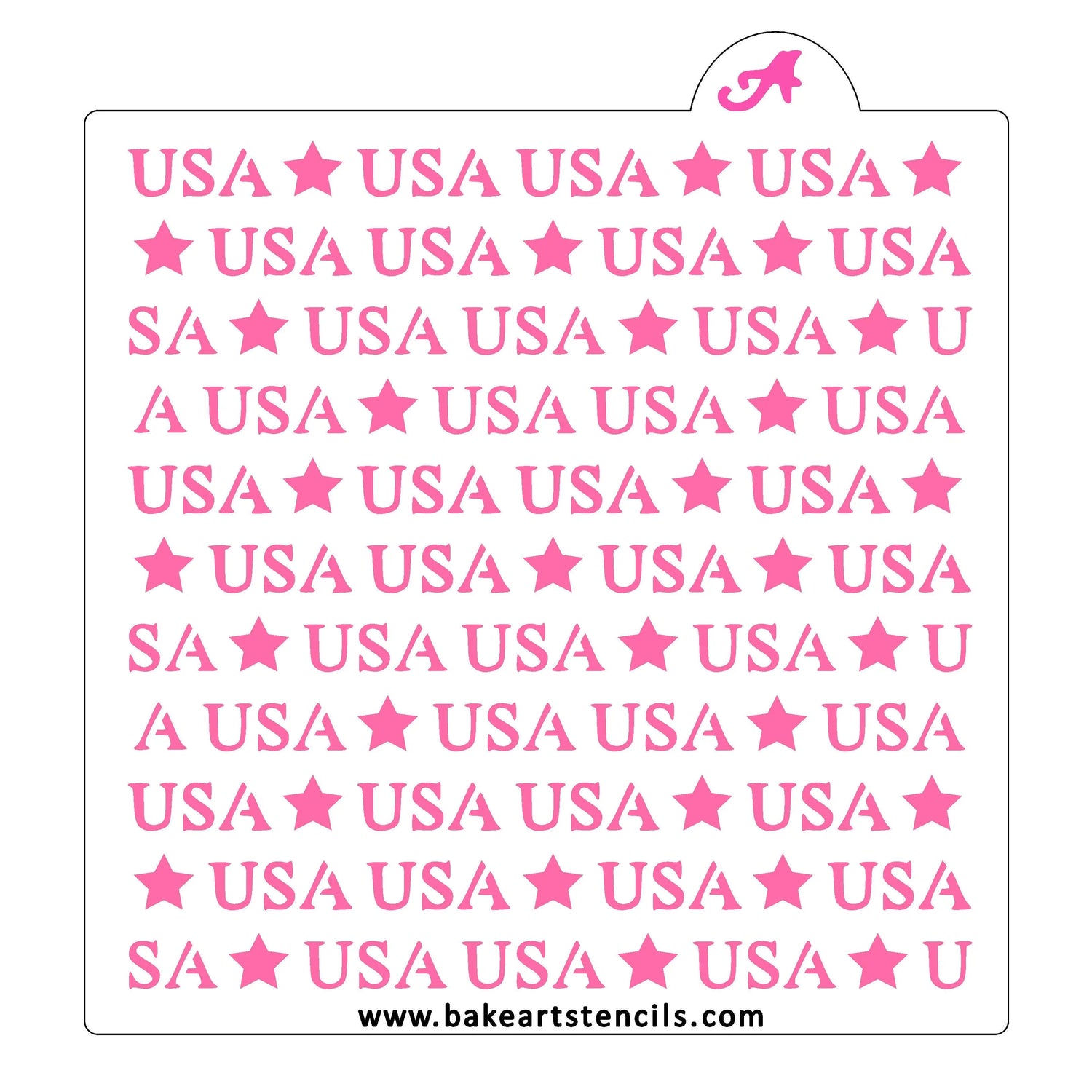 USA Stars Pattern Cookie Stencil
