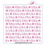USA Stars Pattern Cookie Stencil