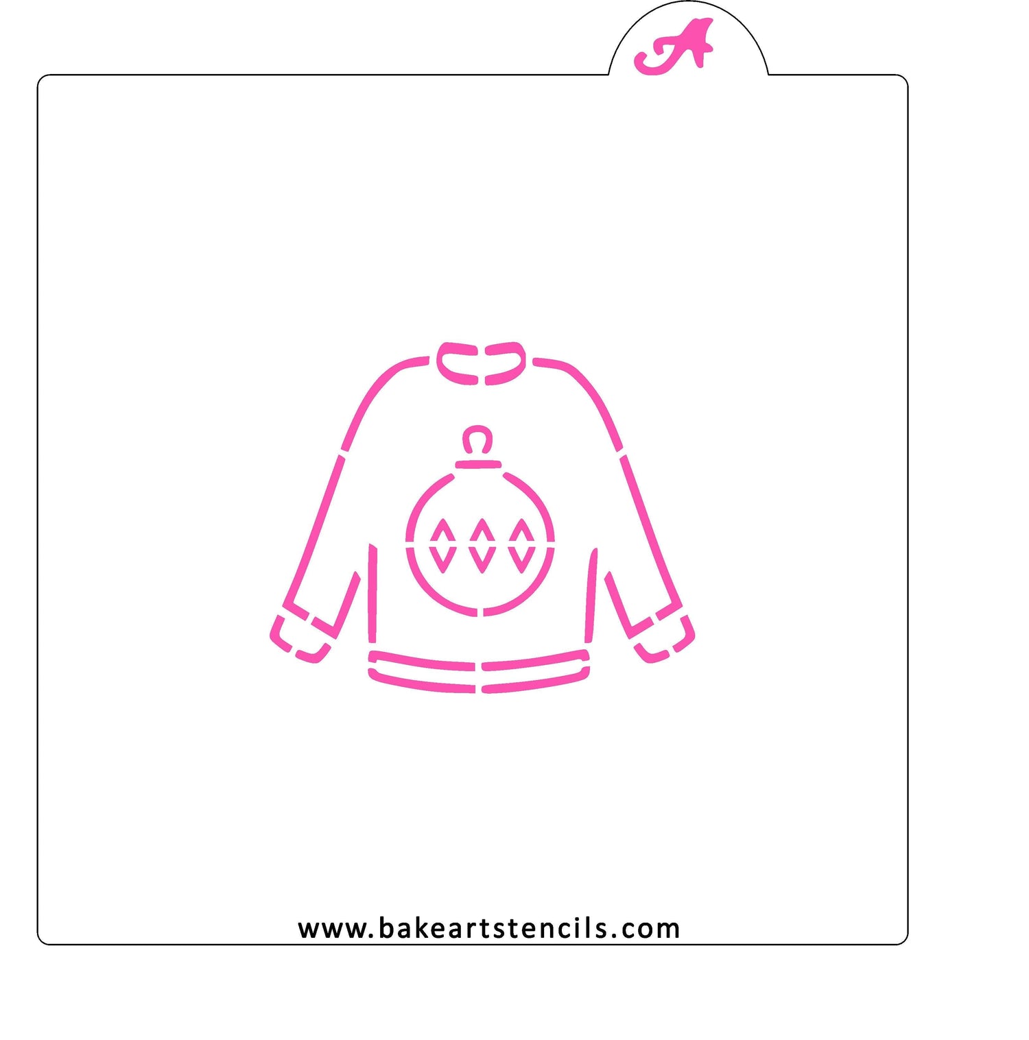 Ugly Christmas Sweater Ornament PYO Stencil