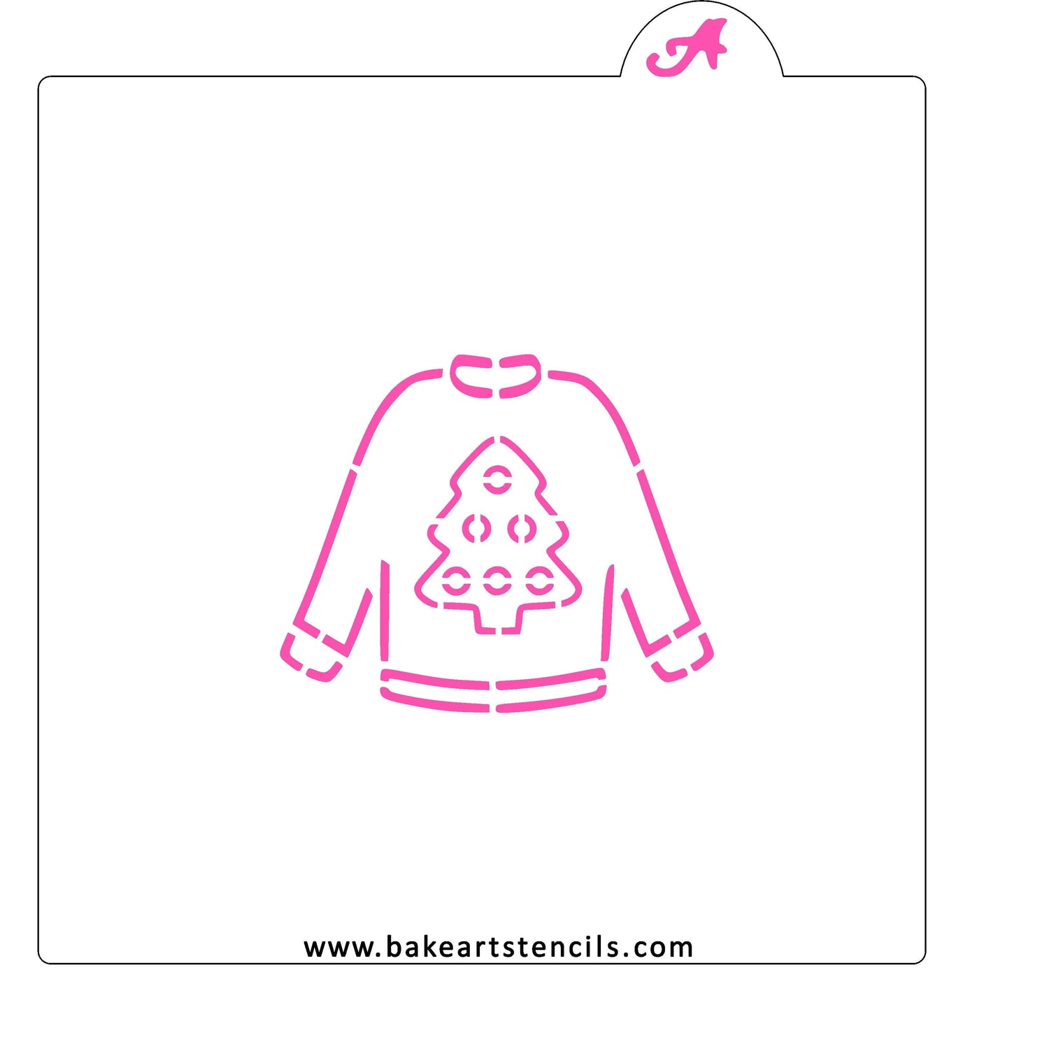 Ugly Christmas Tree Sweater PYO Cookie Stencil
