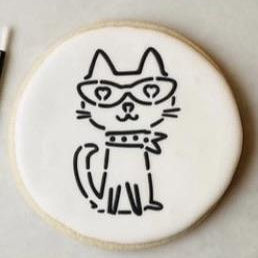Valentine Cat PYO Cookie Stencil