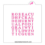 Valentines Word Search Cookie Stencil