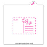 Vintage Postcard Cookie Stencil