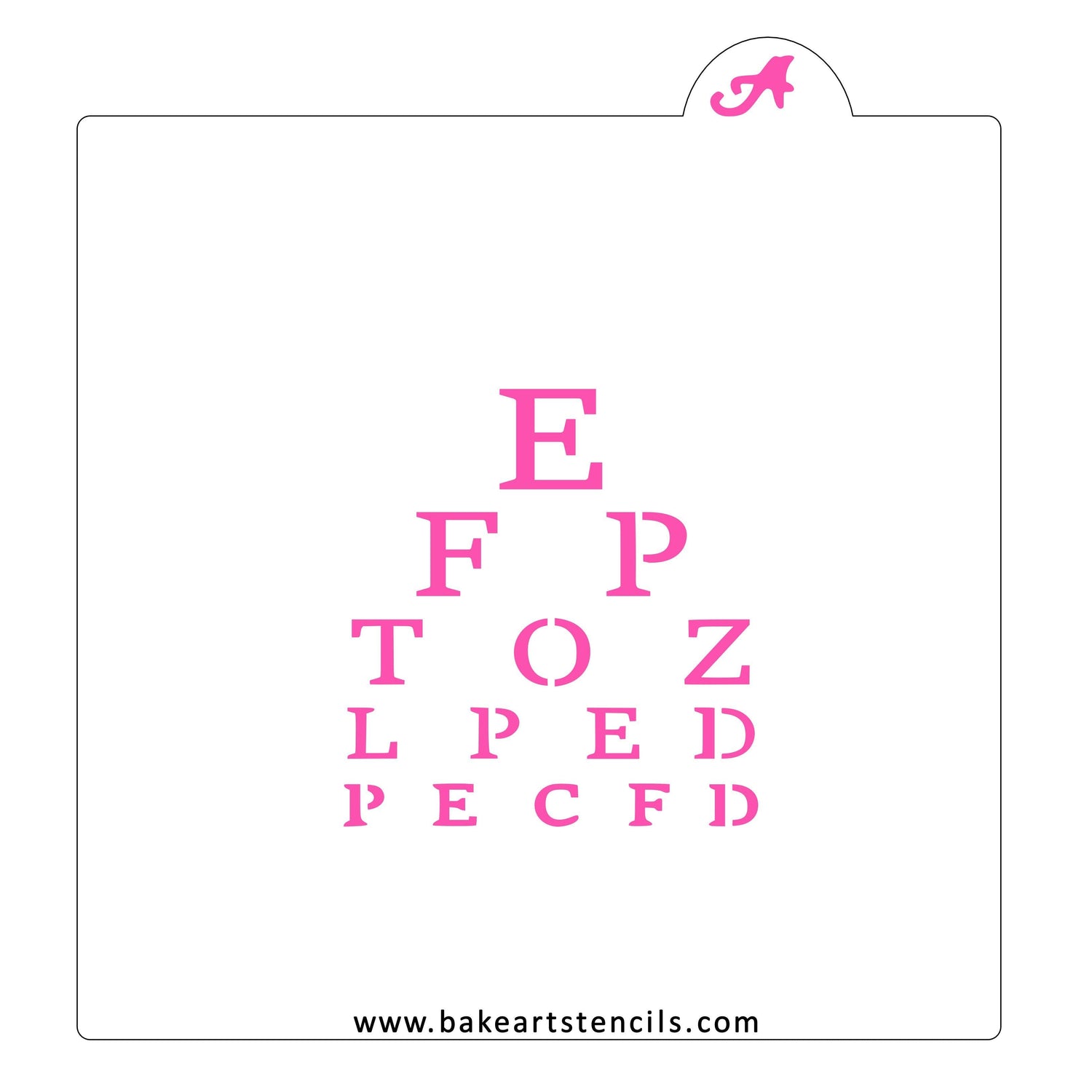 Vision Chart Cookie Stencil