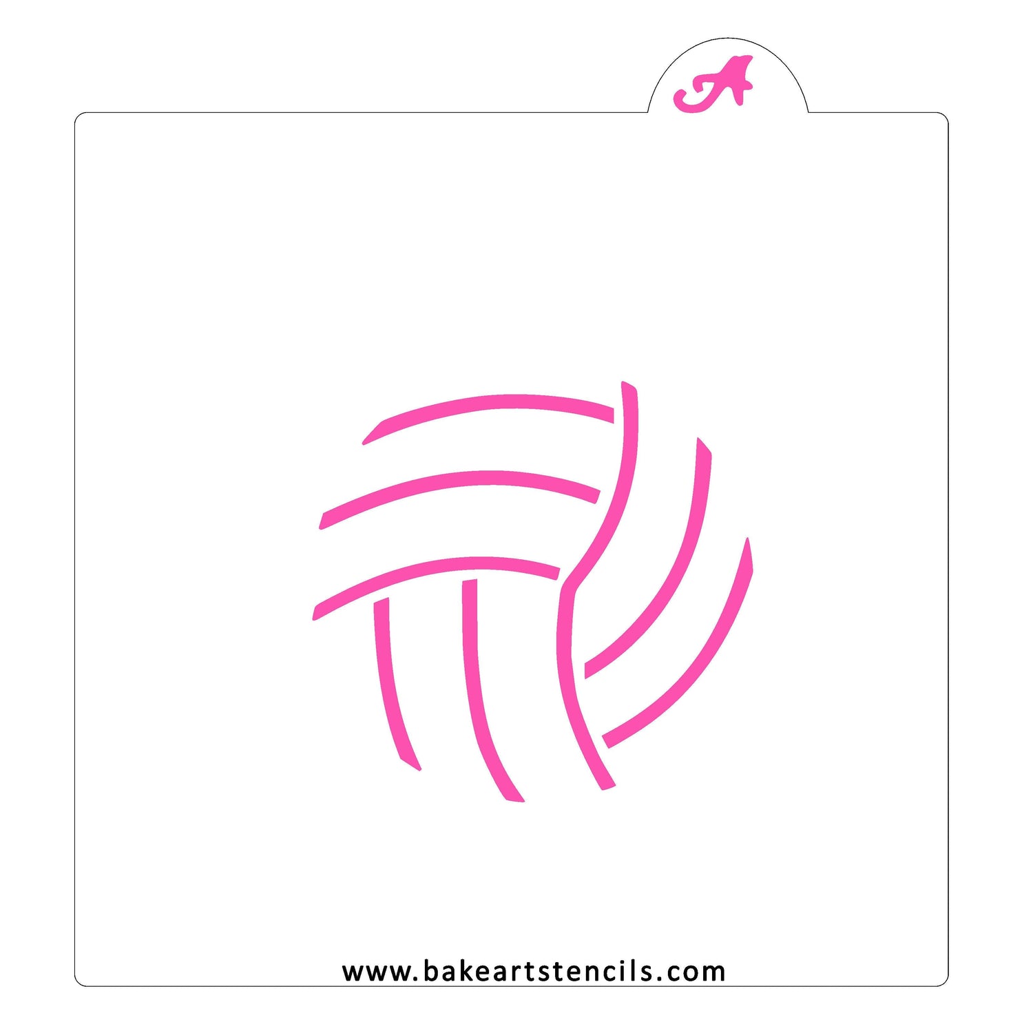 Volleyball Cookie Stencil