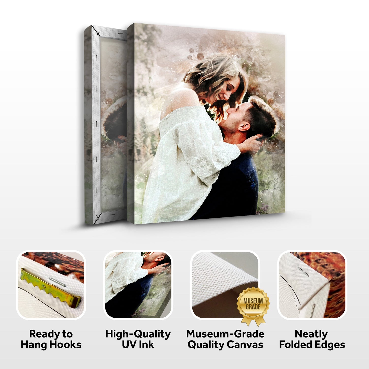 Couple Watercolor Portrait Sign