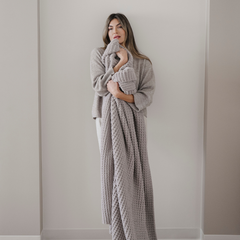 Waffle Knit XL Throw Blankets by Saranoni, product image 5